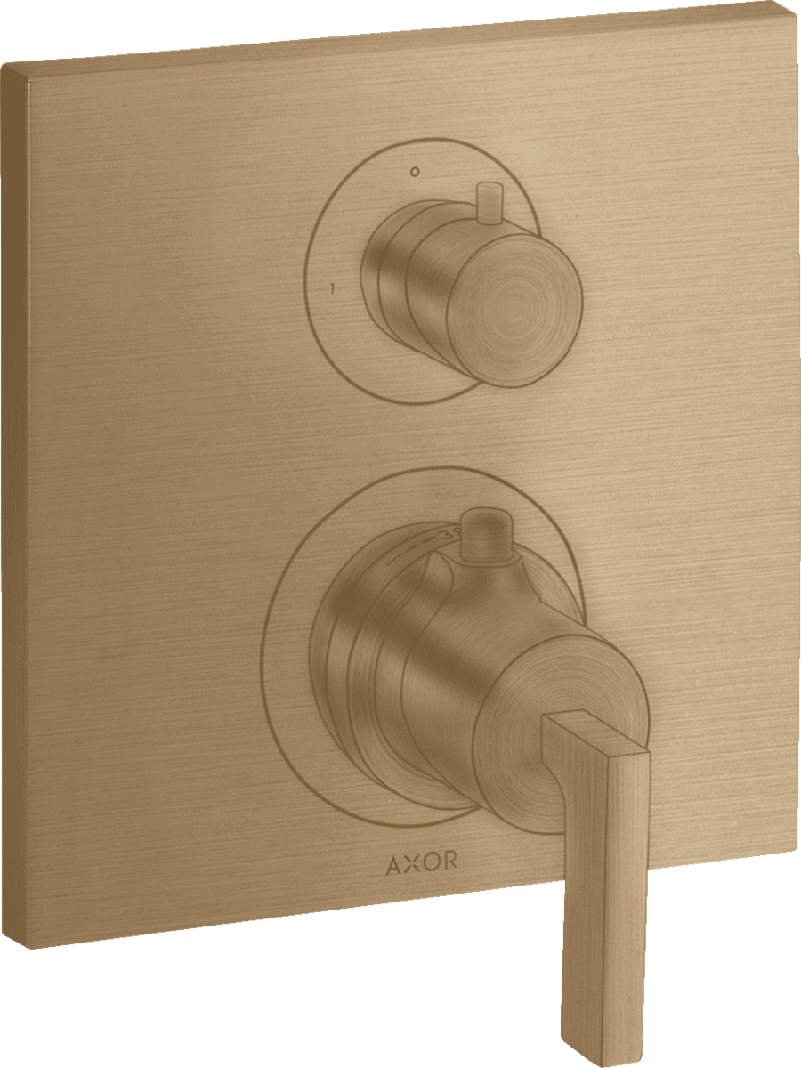 HANSGROHE AXOR Citterio Thermostat Unterputz mit Ab- und Umstellventil und Hebelgriff #39720140 - Brushed Bronze