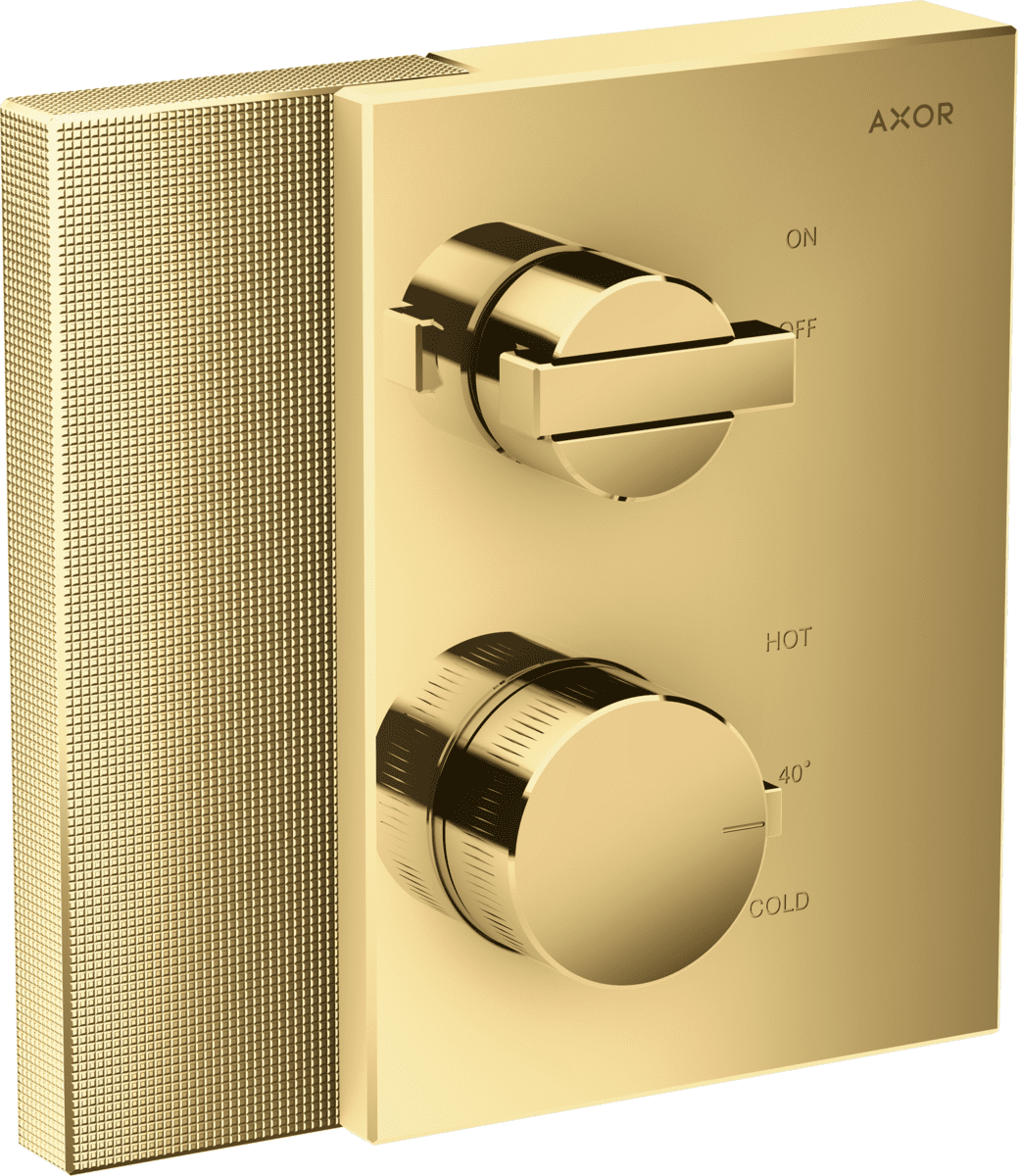 HANSGROHE AXOR Edge Thermostat Unterputz mit Absperrventil - Diamantschliff #46751990 - Polished Gold Optic