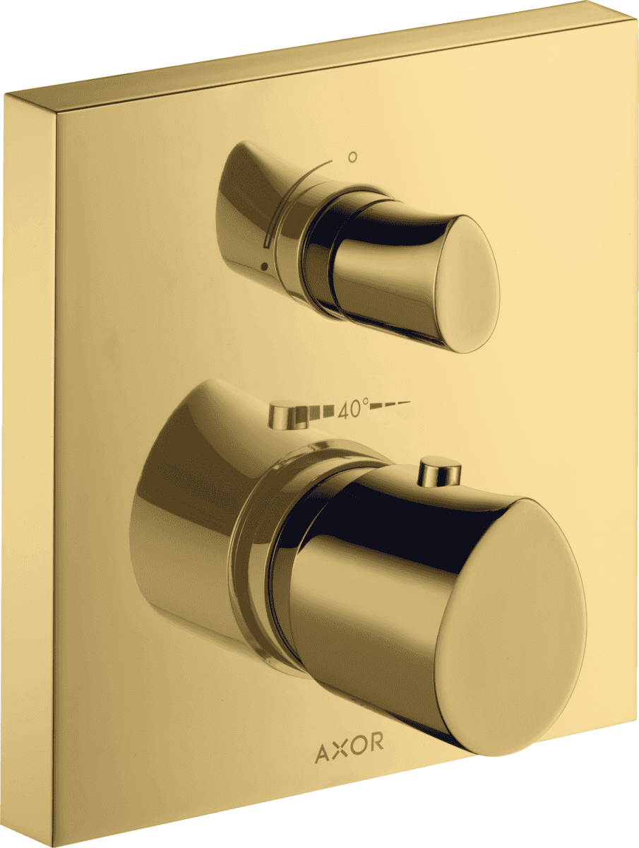 HANSGROHE AXOR Starck Organic Thermostat Unterputz mit Ab- und Umstellventil #12716990 - Polished Gold Optic