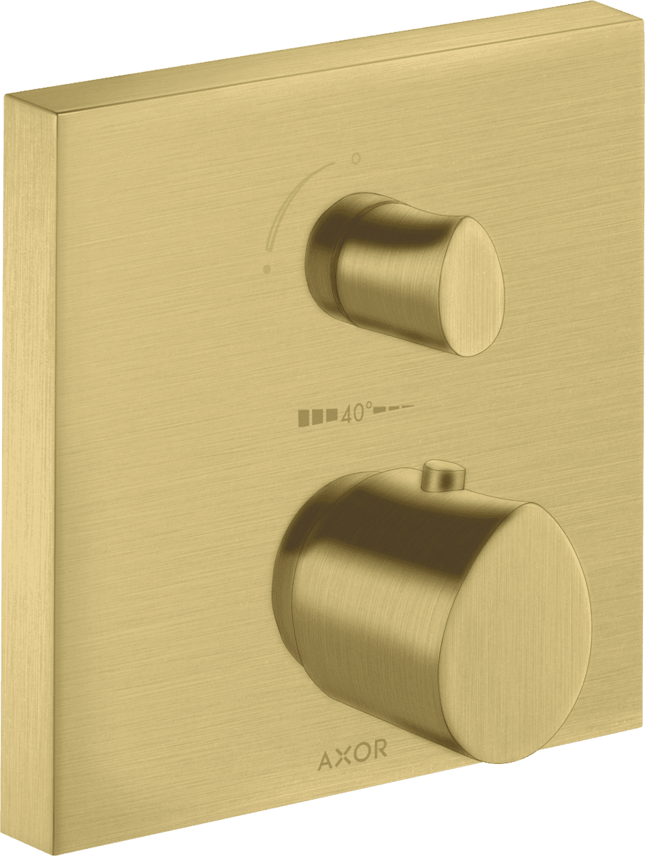 HANSGROHE AXOR Starck Organic Thermostat Unterputz mit Ab- und Umstellventil #12716950 - Brushed Brass