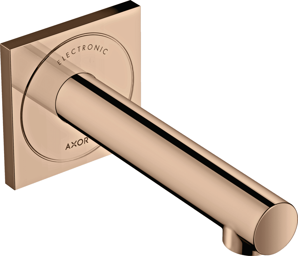 HANSGROHE AXOR Uno Elektronik-Waschtischmischer Unterputz für Wandmontage mit Auslauf 161 mm #45110300 - Polished Red Gold