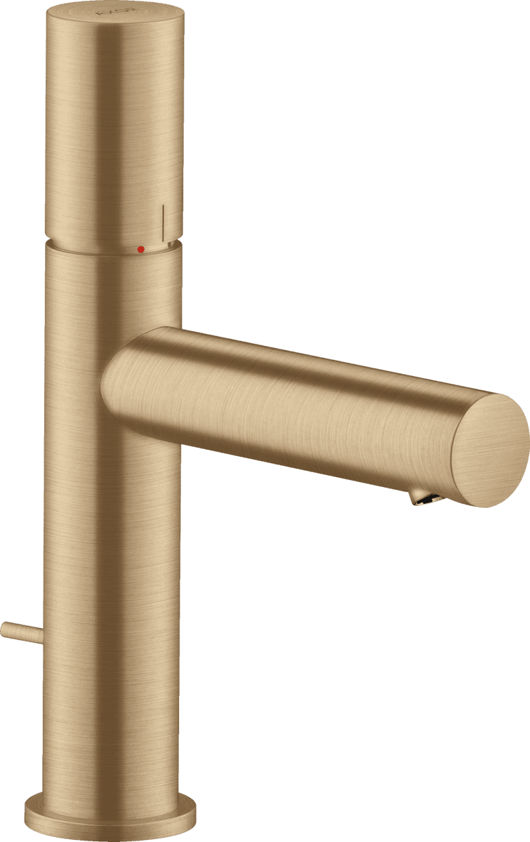 HANSGROHE AXOR Uno Einhebel-Waschtischmischer 110 mit Zerogriff und Zugstangen-Ablaufgarnitur #45001140 - Brushed Bronze