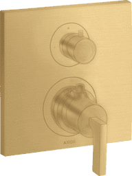 Bild von HANSGROHE AXOR Citterio Thermostat Unterputz mit Ab- und Umstellventil und Hebelgriff Brushed Gold Optic 39720250