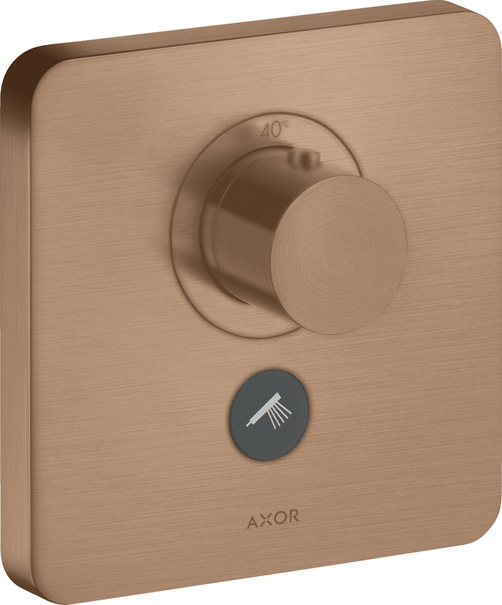 HANSGROHE AXOR ShowerSelect Termostat yüksek debi, ankastre montaj için, softsquare, 1 çıkışlı ve 1 ilave çıkış #36706310 - Mat Kırmızı Altın resmi