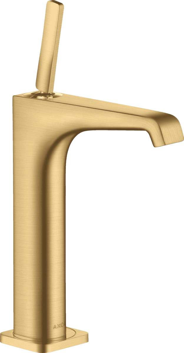 Зображення з  HANSGROHE AXOR Citterio E Single lever basin mixer 190 with pin handle for wash bowls with waste set #36103250 - Brushed Gold Optic