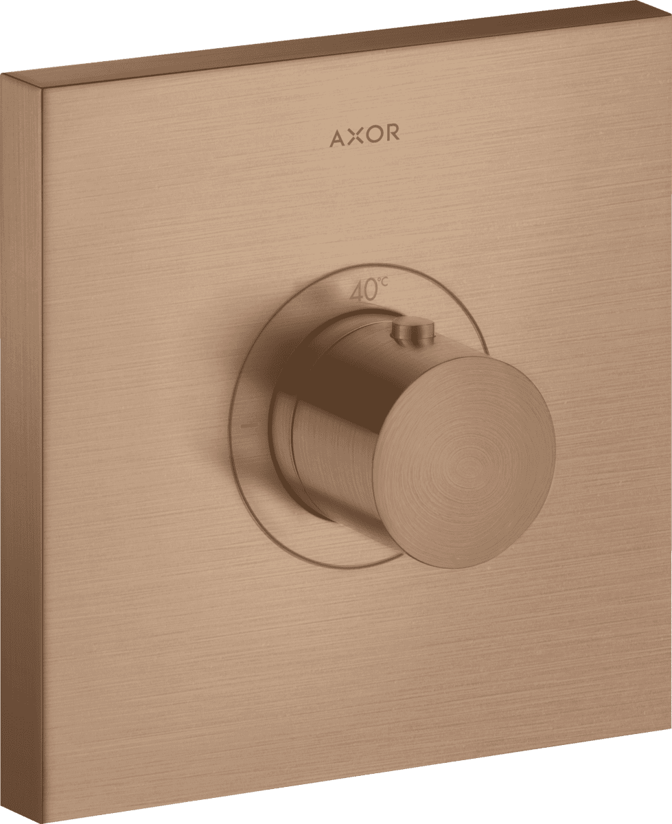 HANSGROHE AXOR ShowerSelect Thermostat HighFlow Unterputz eckig #36718310 - Brushed Red Gold