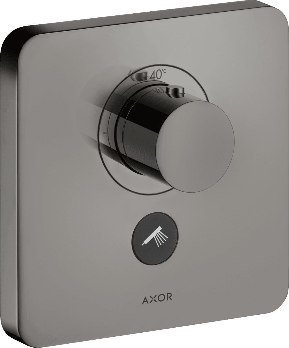 Picture of HANSGROHE AXOR ShowerSelect Thermostat HighFlow for concealed installation softsquare for 1 function and additional outlet #36706330 - Polished Black Chrome