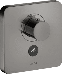Bild von HANSGROHE AXOR ShowerSelect Thermostat HighFlow Unterputz softsquare für 1 Verbraucher und einen zusätzlichen Abgang #36706330 - Polished Black Chrome