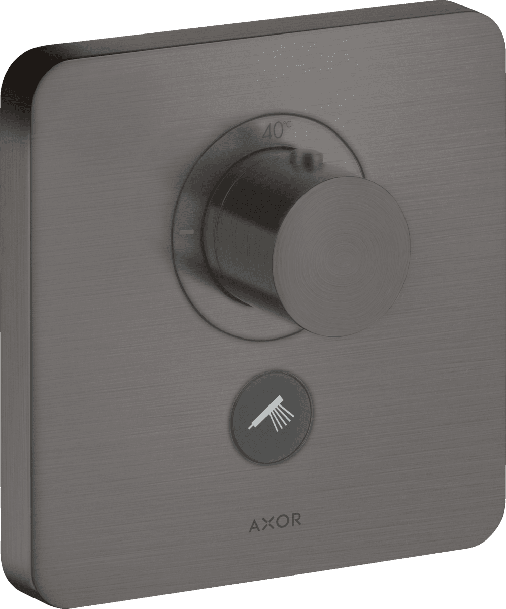 HANSGROHE AXOR ShowerSelect Termostat yüksek debi, ankastre montaj için, softsquare, 1 çıkışlı ve 1 ilave çıkış #36706340 - Mat Siyah Krom resmi
