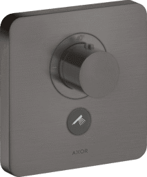 Bild von HANSGROHE AXOR ShowerSelect Thermostat HighFlow Unterputz softsquare für 1 Verbraucher und einen zusätzlichen Abgang #36706340 - Brushed Black Chrome