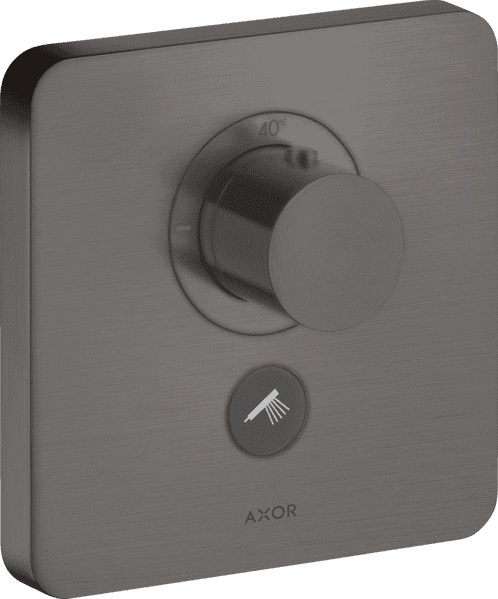 Bild von HANSGROHE AXOR ShowerSelect Thermostat HighFlow Unterputz softsquare für 1 Verbraucher und einen zusätzlichen Abgang #36706340 - Brushed Black Chrome