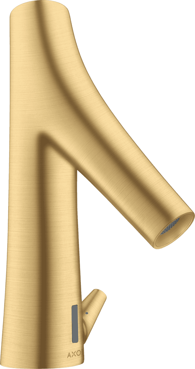 HANSGROHE AXOR Starck Organic Elektronik-Waschtischmischer mit Temperaturregulierung Netzanschluss 230 V #12173250 - Brushed Gold Optic