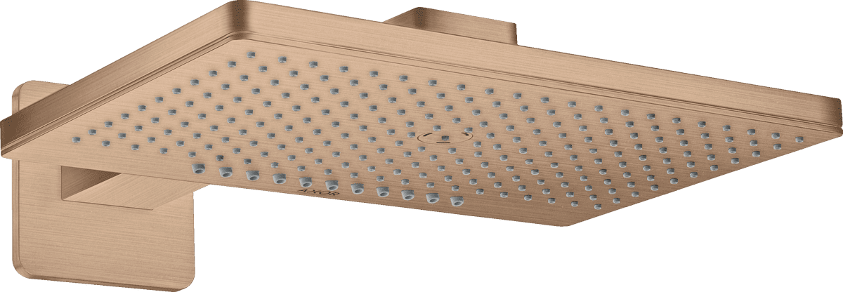 HANSGROHE AXOR ShowerSolutions Kopfbrause 460/300 2jet mit Brausearm und softsquare Rosette #35275310 - Brushed Red Gold