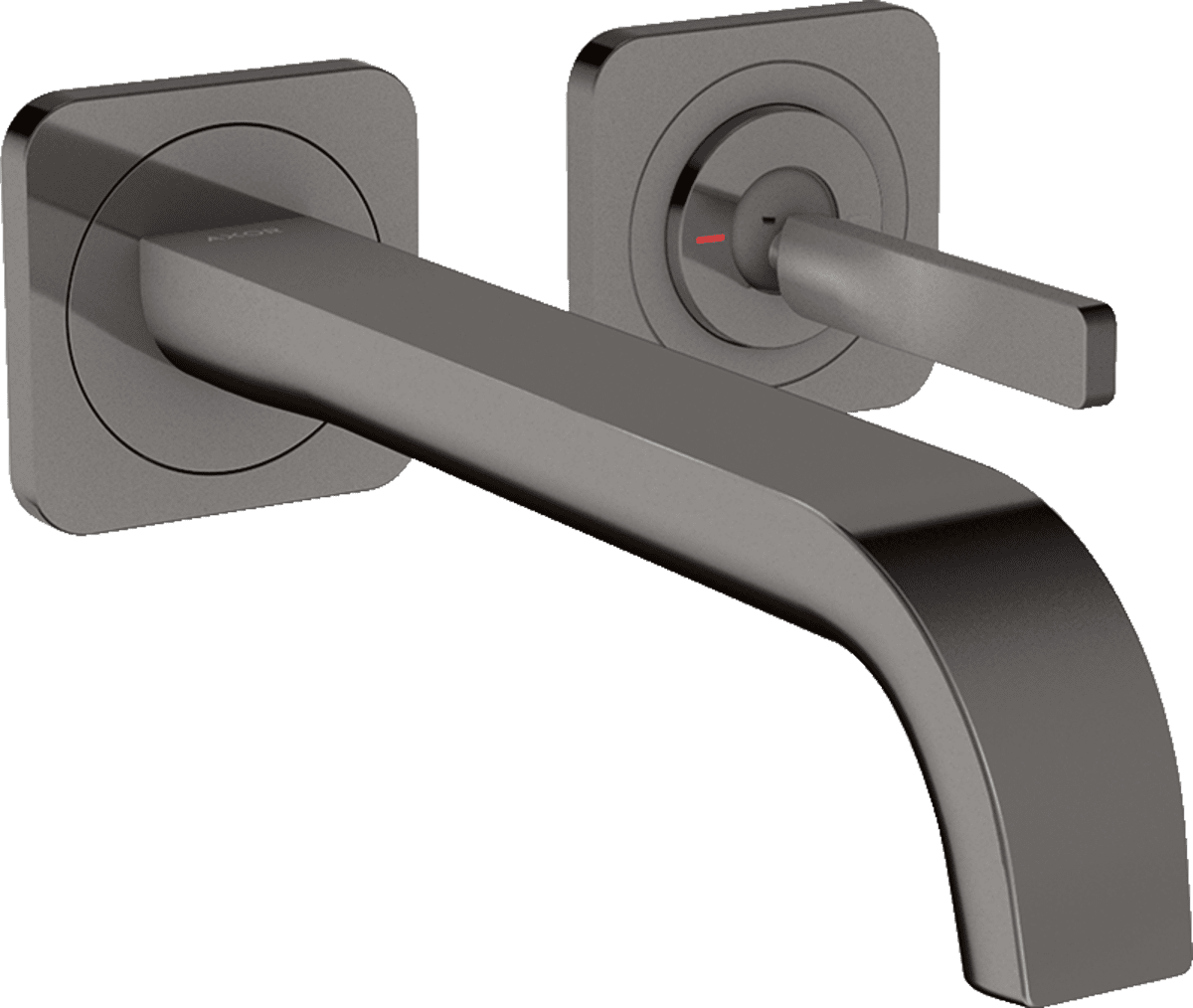 εικόνα του HANSGROHE AXOR Citterio E Single lever basin mixer for concealed installation wall-mounted with pin handle, spout 221 mm and escutcheons #36106330 - Polished Black Chrome