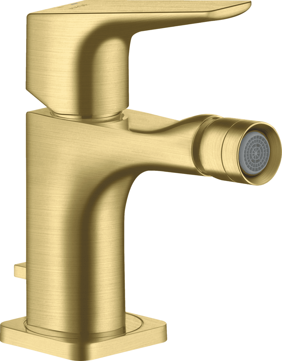 HANSGROHE AXOR Citterio E Einhebel-Bidetmischer mit Hebelgriff und Zugstangen-Ablaufgarnitur #36121950 - Brushed Brass