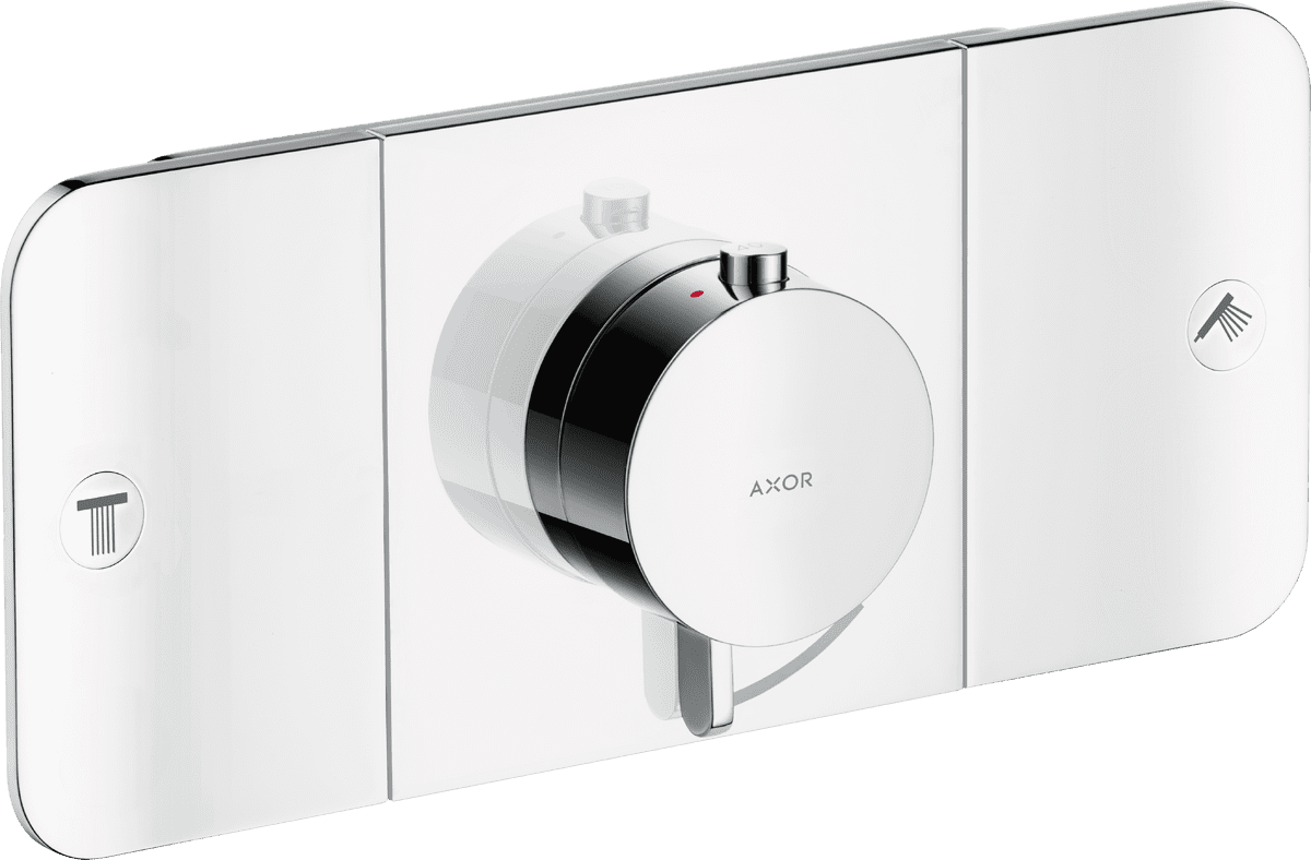 Picture of HANSGROHE AXOR One Thermostatic module for concealed installation for 2 functions #45712800 - Stainless Steel Optic
