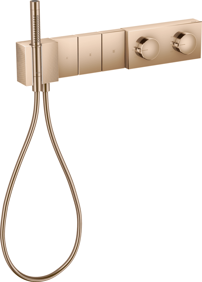 HANSGROHE AXOR Edge Thermostatmodul Select 540/100 Unterputz für 3 Verbraucher - Diamantschliff #46711300 - Polished Red Gold