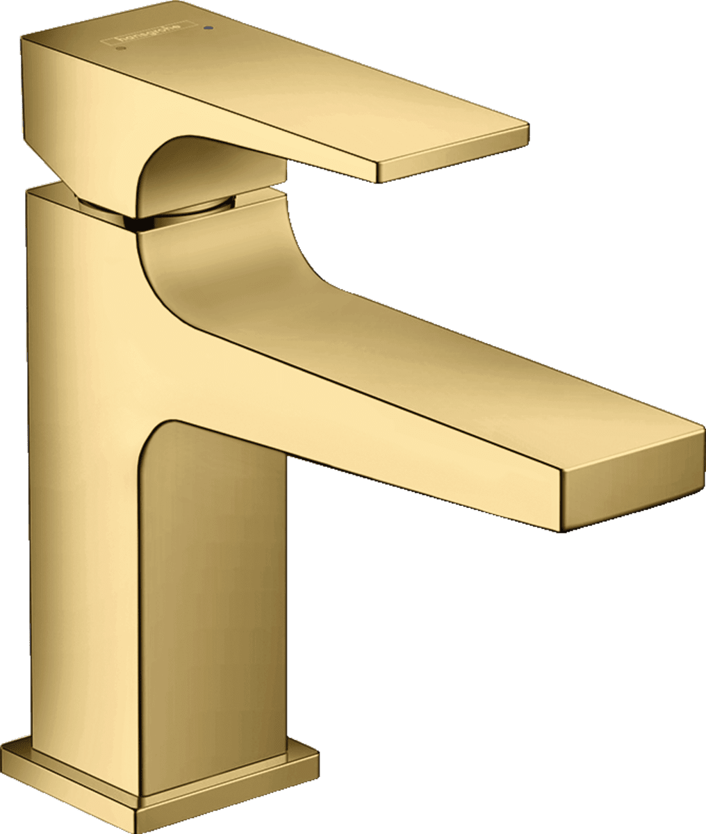 Picture of HANSGROHE Metropol Single lever basin mixer 100 with lever handle for handrinse basins with push-open waste set #32500990 - Polished Gold Optic