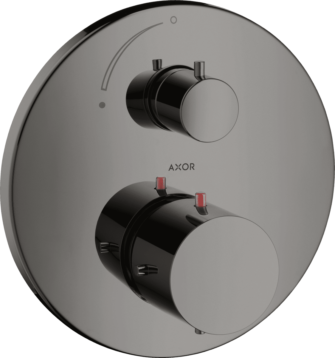 HANSGROHE AXOR Starck Thermostat Unterputz mit Absperrventil #10700330 - Polished Black Chrome