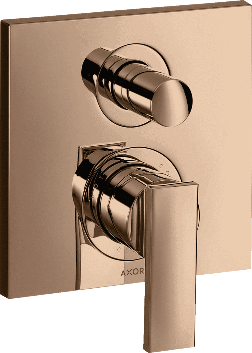 HANSGROHE AXOR Citterio Einhebel-Wannenmischer Unterputz mit Hebelgriff und integrierter Sicherungskombination nach EN1717 #39457300 - Polished Red Gold