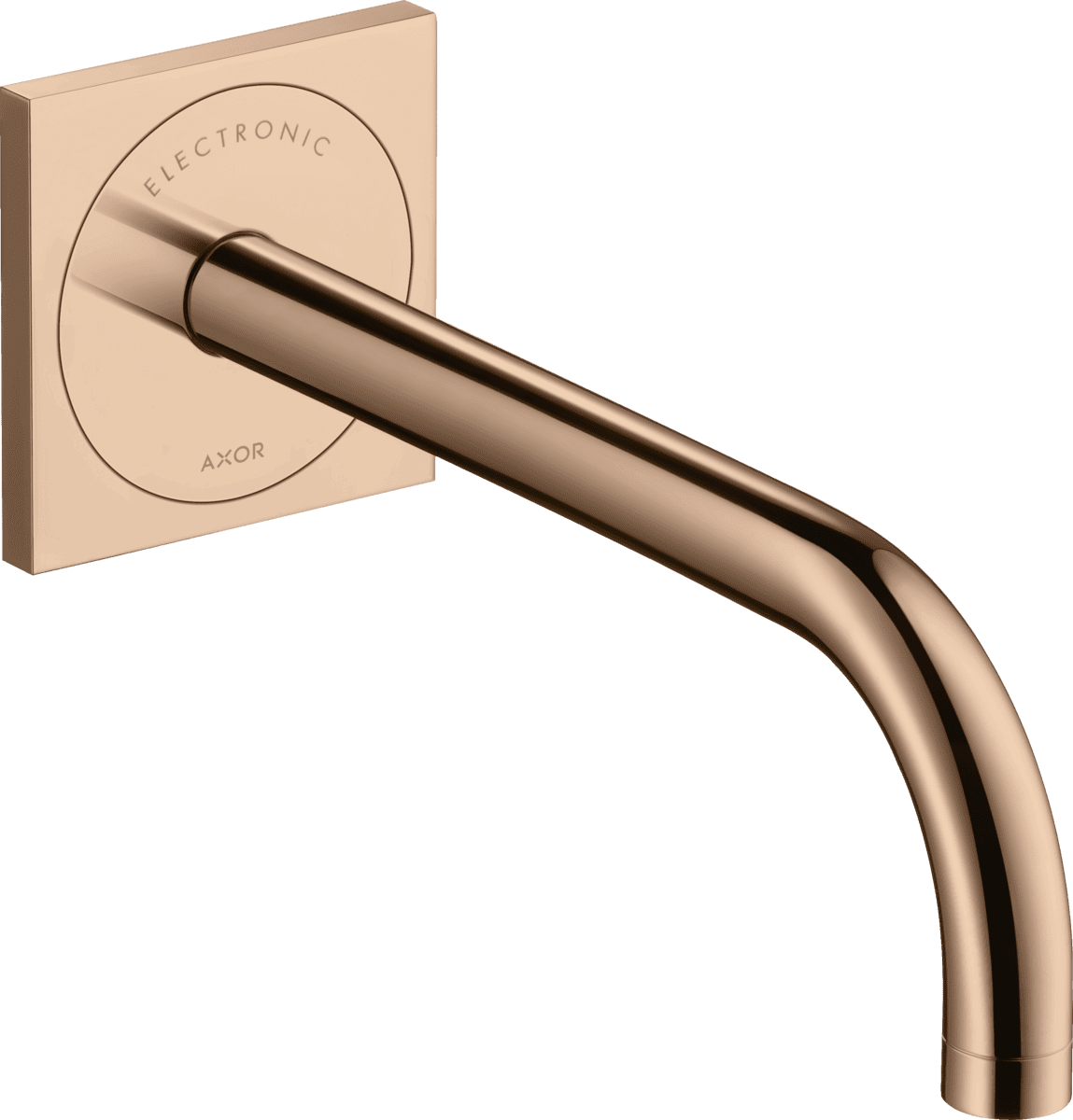 HANSGROHE AXOR Uno Elektronik-Waschtischmischer Unterputz für Wandmontage mit Auslauf 225 mm #38120300 - Polished Red Gold