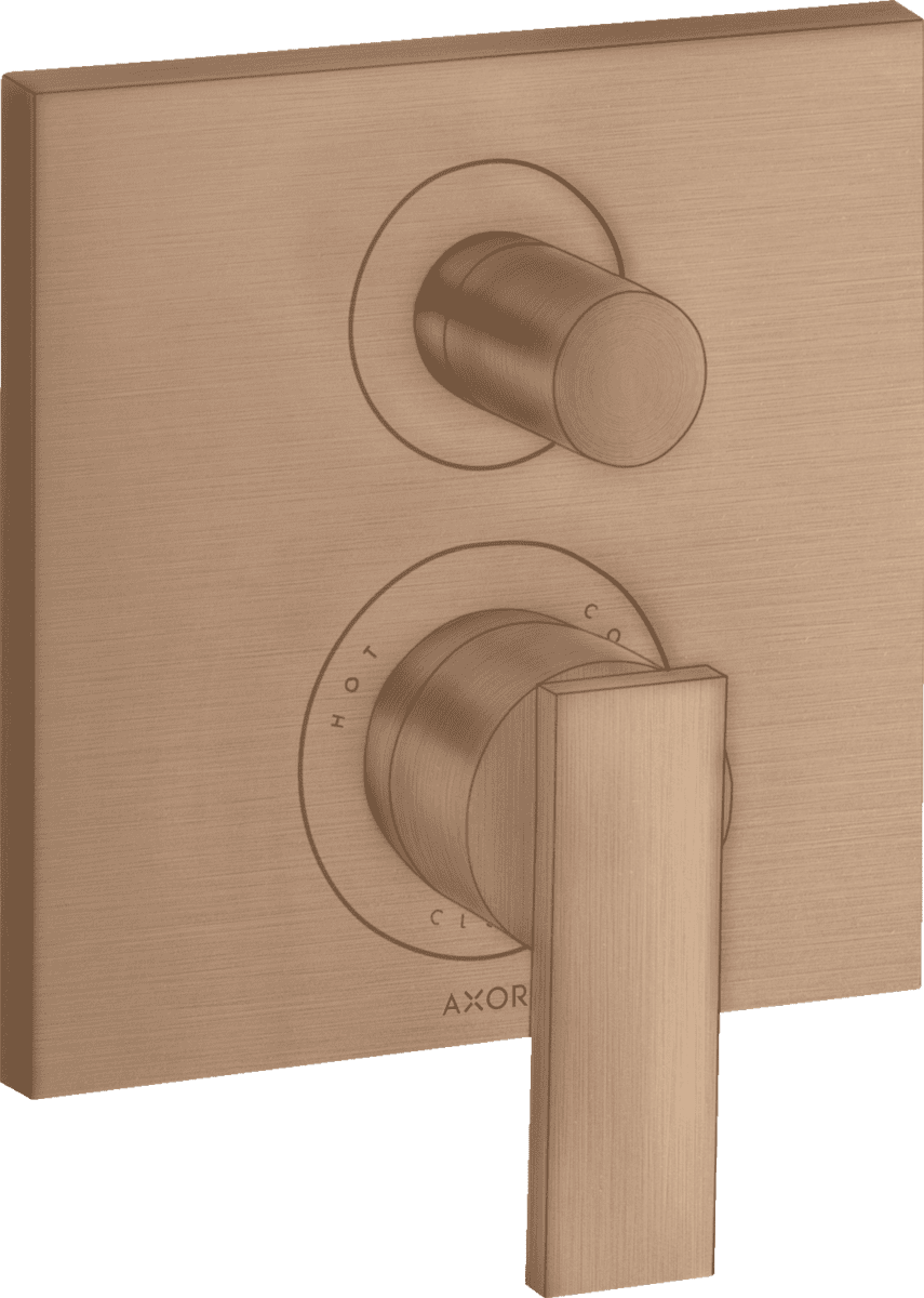 HANSGROHE AXOR Citterio Einhebel-Wannenmischer Unterputz mit Hebelgriff und integrierter Sicherungskombination nach EN1717 #39457310 - Brushed Red Gold