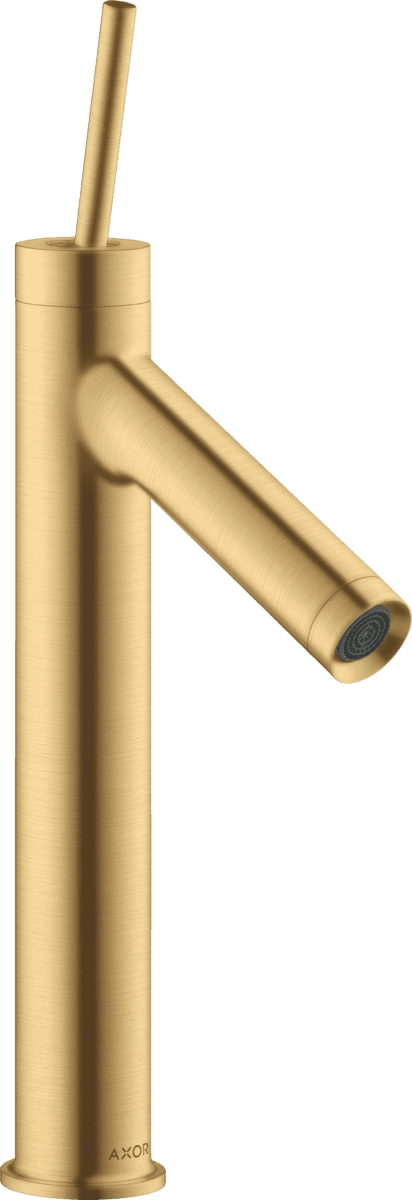 HANSGROHE AXOR Starck Tek kollu lavabo bataryası 170, pin volan ile kumandasız #10123250 - Mat Altın Optik resmi