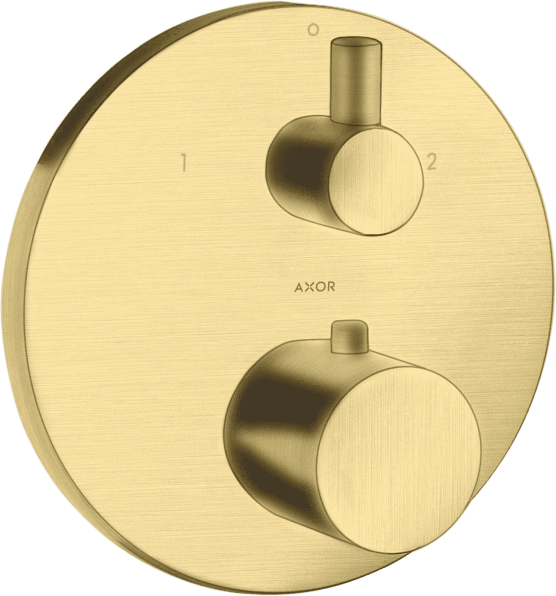 HANSGROHE AXOR Uno Thermostat Unterputz mit Ab- und Umstellventil #38720950 - Brushed Brass