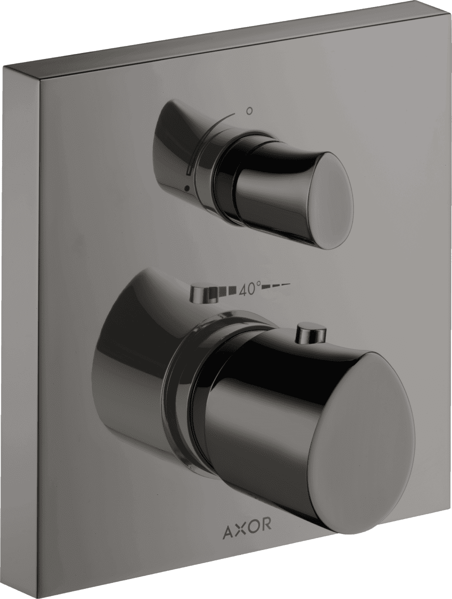 Зображення з  HANSGROHE AXOR Starck Organic Thermostat for concealed installation with shut-off/ diverter valve #12716330 - Polished Black Chrome