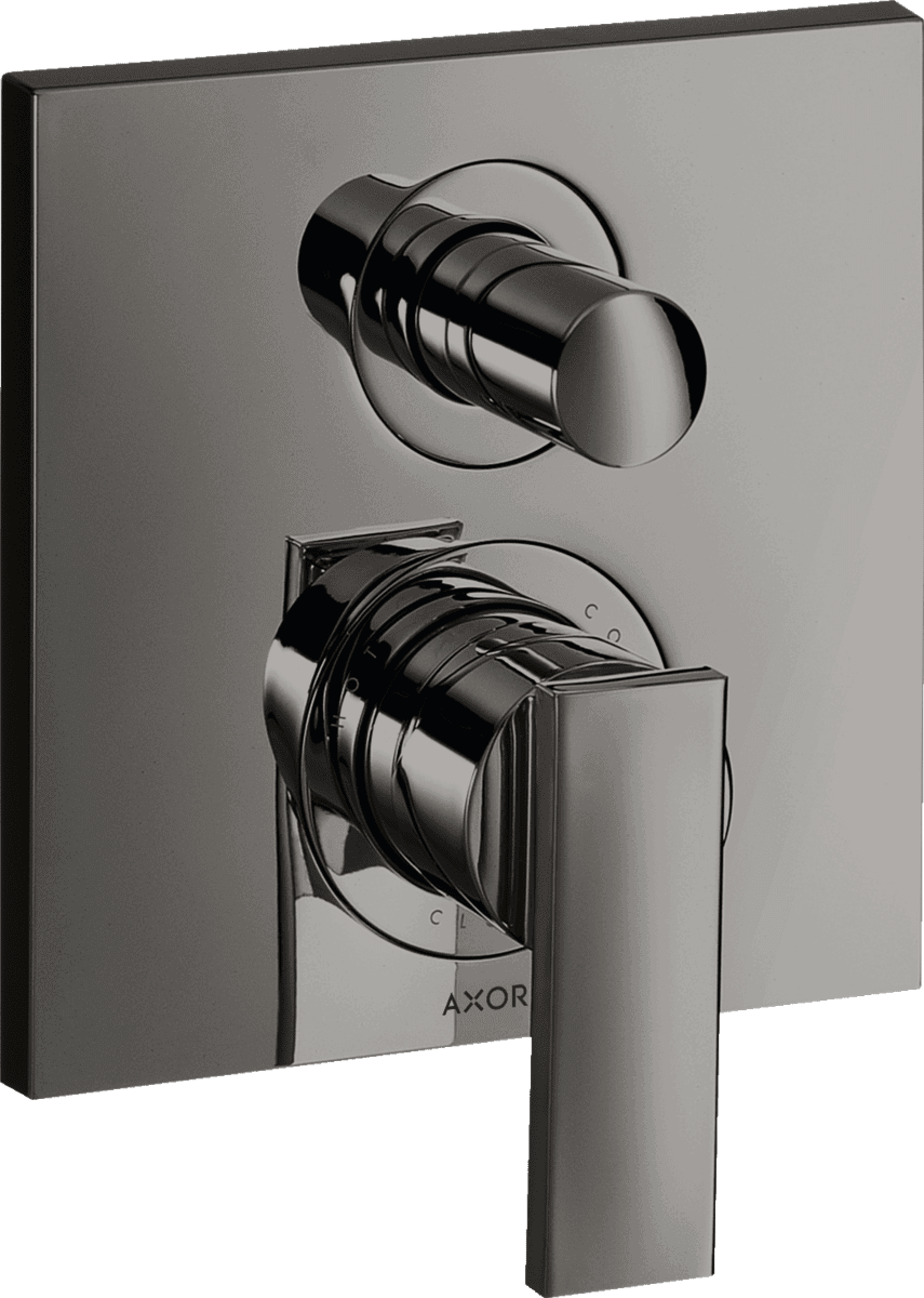 HANSGROHE AXOR Citterio Einhebel-Wannenmischer Unterputz mit Hebelgriff und integrierter Sicherungskombination nach EN1717 #39457330 - Polished Black Chrome