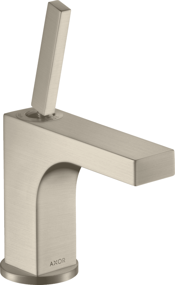 HANSGROHE AXOR Citterio Einhebel-Waschtischmischer 90 mit Pingriff für Handwaschbecken mit Zugstangen-Ablaufgarnitur #39035820 - Brushed Nickel