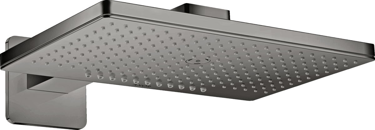 HANSGROHE AXOR ShowerSolutions Kopfbrause 460/300 2jet mit Brausearm und softsquare Rosette #35275330 - Polished Black Chrome