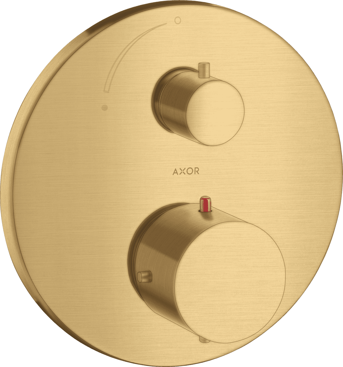 HANSGROHE AXOR Starck Thermostat Unterputz mit Absperrventil #10700250 - Brushed Gold Optic