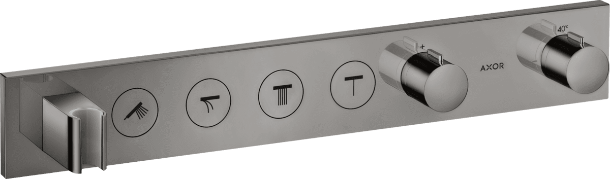 Bild von HANSGROHE AXOR ShowerSolutions Thermostatmodul Select 600/90 Unterputz für 4 Verbraucher #18357330 - Polished Black Chrome