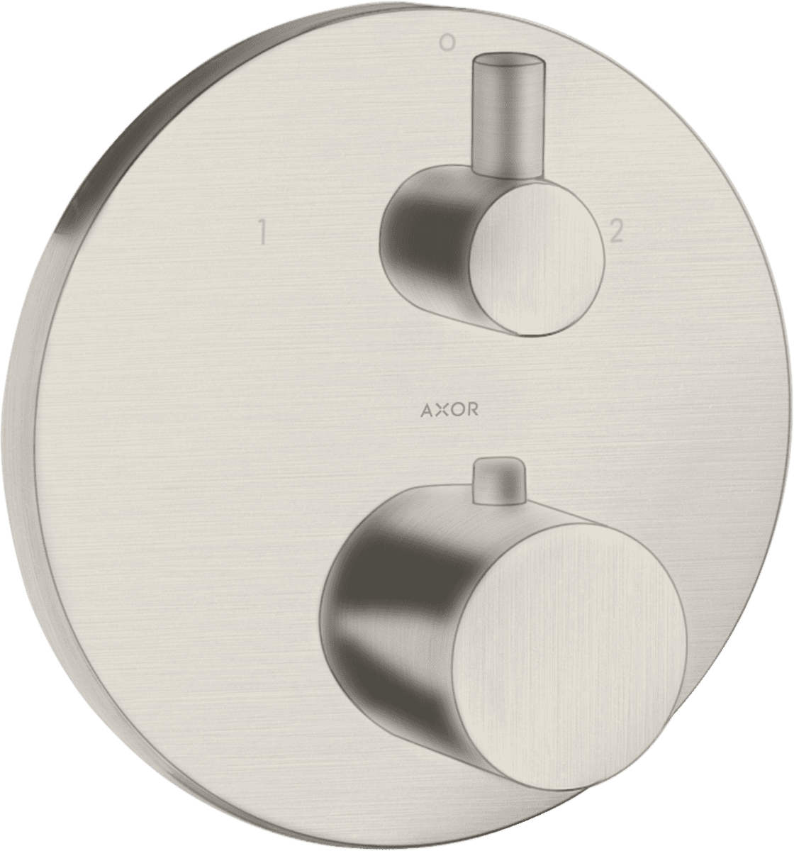 HANSGROHE AXOR Uno Thermostat Unterputz mit Ab- und Umstellventil #38720800 - Edelstahl Optic