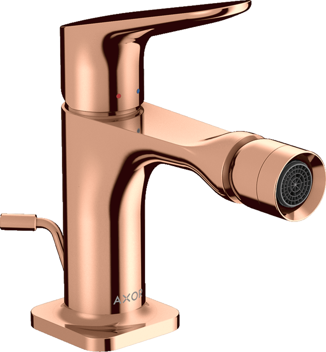 Bild von HANSGROHE AXOR Citterio M Einhebel-Bidetmischer mit Zugstangen-Ablaufgarnitur #34210300 - Polished Red Gold