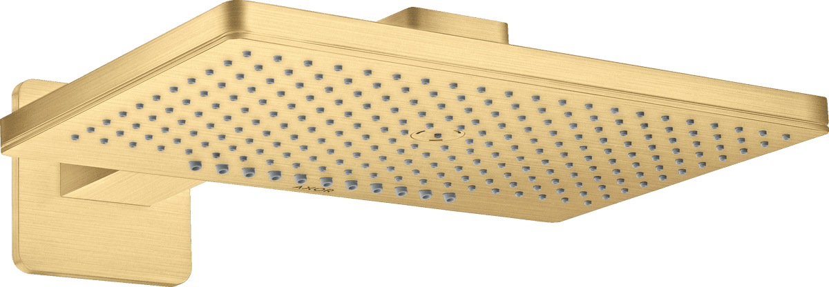 HANSGROHE AXOR ShowerSolutions Kopfbrause 460/300 2jet mit Brausearm und softsquare Rosette #35275250 - Brushed Gold Optic