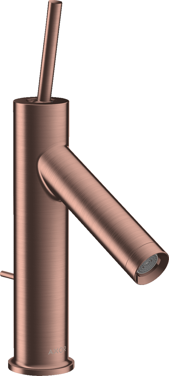 HANSGROHE AXOR Starck Einhebel-Waschtischmischer 90 mit Pingriff und Zugstangen-Ablaufgarnitur #10111310 - Brushed Red Gold