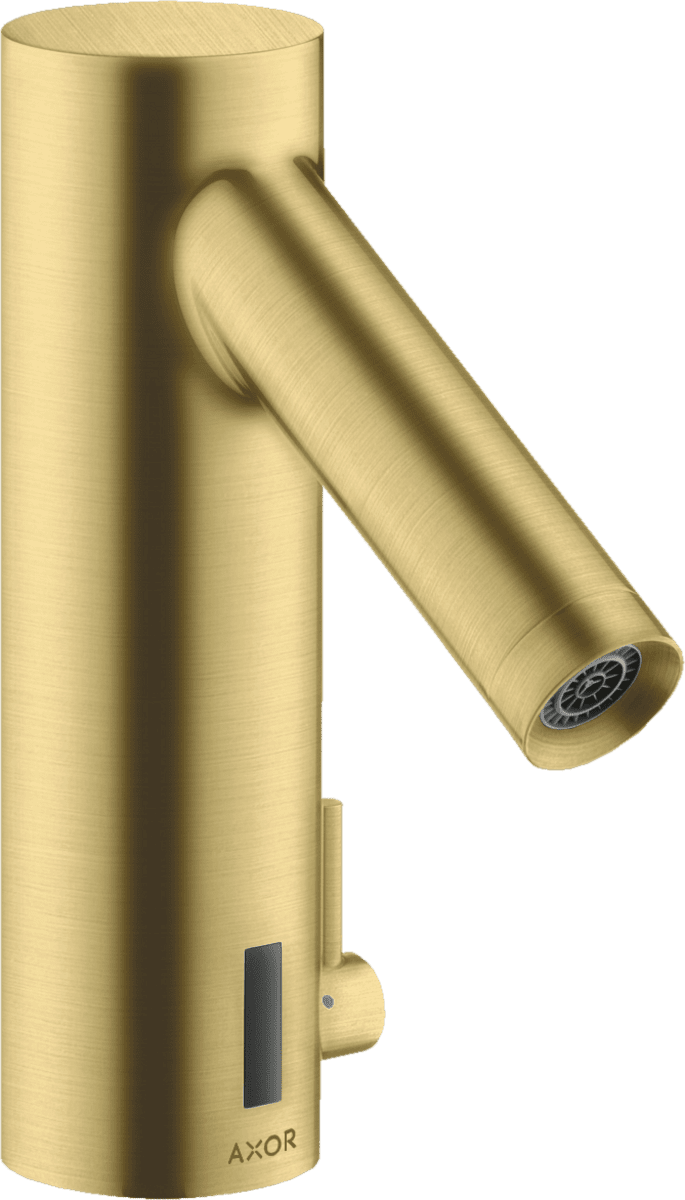 HANSGROHE AXOR Starck Elektronik-Waschtischmischer mit Temperaturregulierung Batteriebetrieb #10101950 - Brushed Brass
