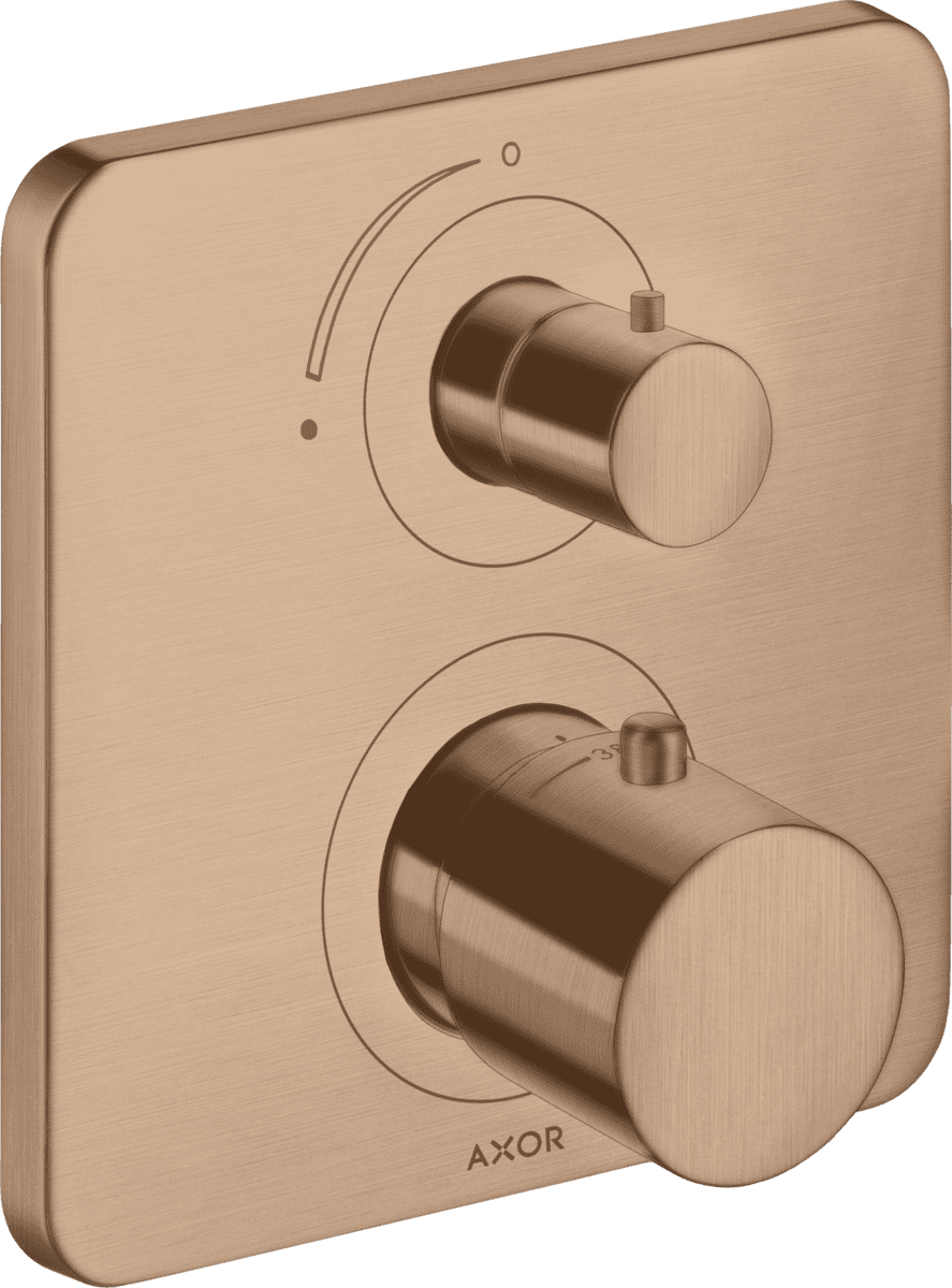 HANSGROHE AXOR Citterio M Thermostat Unterputz mit Absperrventil #34705310 - Brushed Red Gold