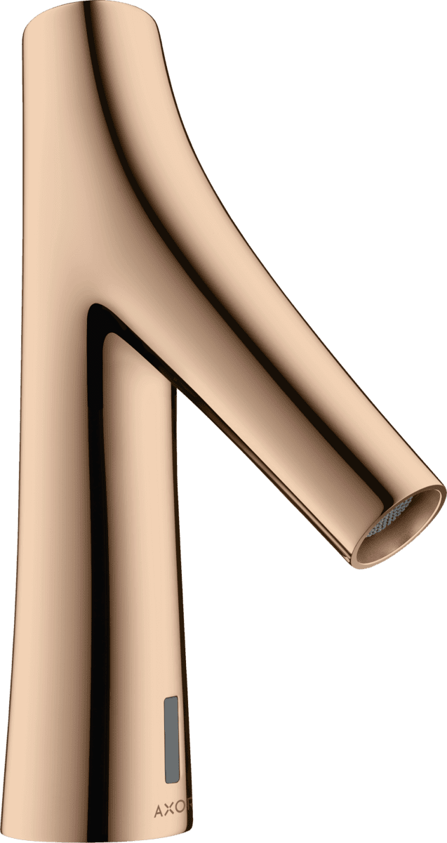 HANSGROHE AXOR Starck Organic Elektronik-Waschtischmischer mit Temperaturvoreinstellung Netzanschluss 230 V #12174300 - Polished Red Gold
