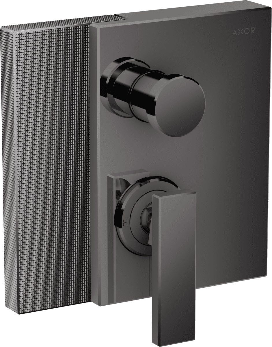 Зображення з  HANSGROHE AXOR Edge Single lever bath mixer for concealed installation - diamond cut #46451330 - Polished Black Chrome