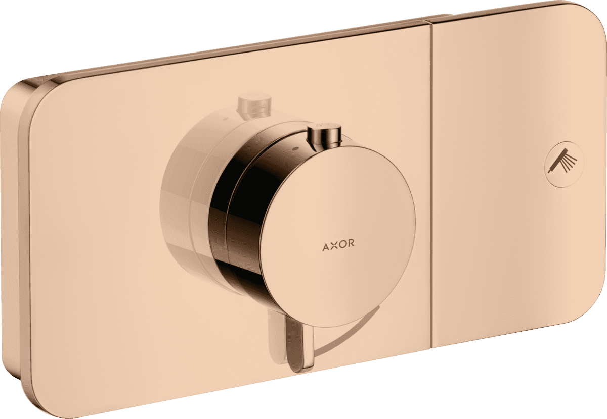 Picture of HANSGROHE AXOR One Thermostatic module for concealed installation for 1 function #45711300 - Polished Red Gold