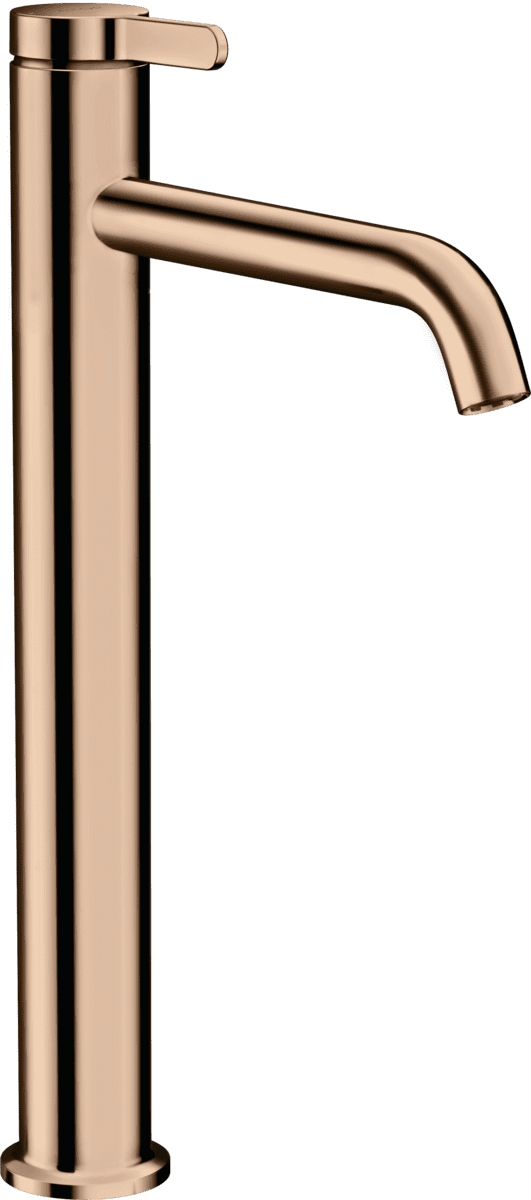 HANSGROHE AXOR One Einhebel-Waschtischmischer 260 mit Hebelgriff für Aufsatzwaschtische mit Ablaufgarnitur #48002300 - Polished Red Gold