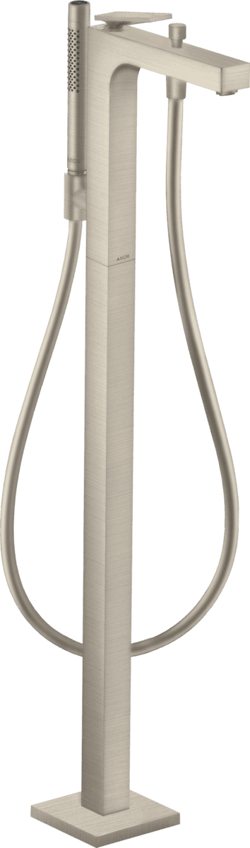 HANSGROHE AXOR Citterio Einhebel-Wannenmischer bodenstehend mit Hebelgriff - Rautenschliff #39471820 - Brushed Nickel