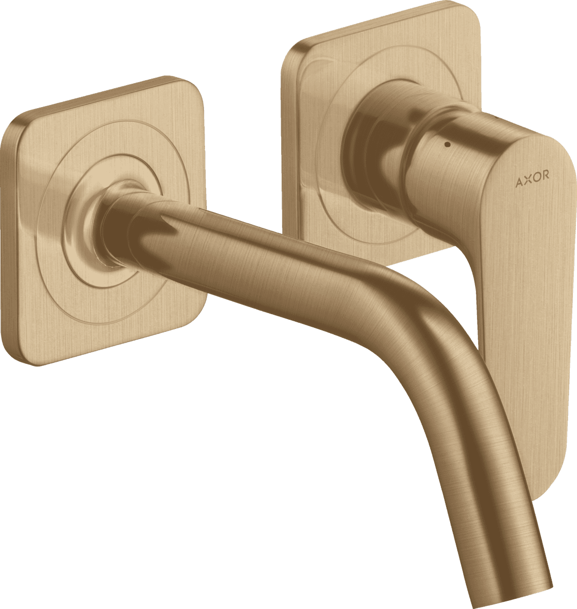 HANSGROHE AXOR Citterio M Einhebel-Waschtischmischer Unterputz für Wandmontage mit Auslauf 167 mm und Rosetten #34113140 - Brushed Bronze