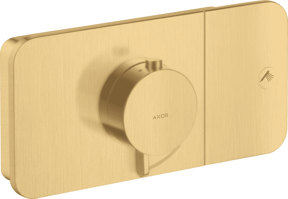 Picture of HANSGROHE AXOR One Thermostatic module for concealed installation for 1 function #45711250 - Brushed Gold Optic