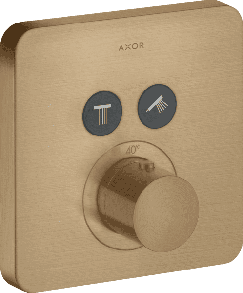 Bild von HANSGROHE AXOR ShowerSolutions Thermostat Unterputz softsquare für 2 Verbraucher #36707140 - Brushed Bronze