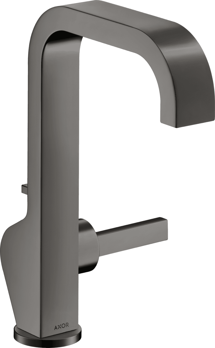 HANSGROHE AXOR Citterio Einhebel-Waschtischmischer 190 mit Pingriff und Zugstangen-Ablaufgarnitur #39034330 - Polished Black Chrome