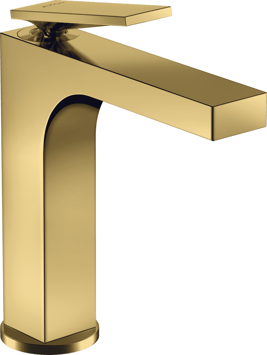 HANSGROHE AXOR Citterio Einhebel-Waschtischmischer 160 mit Hebelgriff und Ablaufgarnitur #39024990 - Polished Gold Optic